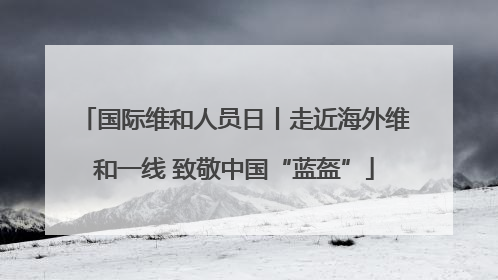 国际维和人员日丨走近海外维和一线 致敬中国“蓝盔”