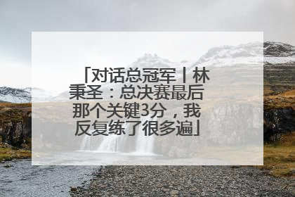 对话总冠军丨林秉圣：总决赛最后那个关键3分，我反复练了很多遍