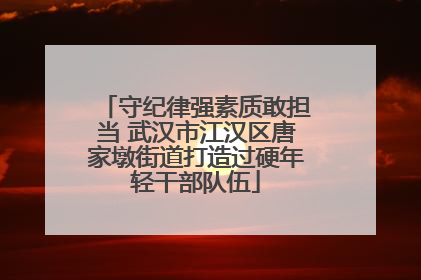 守纪律强素质敢担当 武汉市江汉区唐家墩街道打造过硬年轻干部队伍