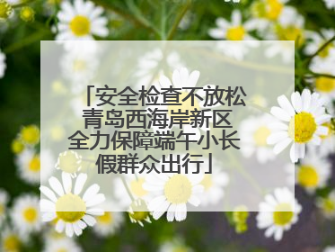 安全检查不放松 青岛西海岸新区全力保障端午小长假群众出行