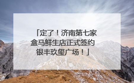 定了！济南第七家盒马鲜生店正式签约银丰玖玺广场！
