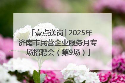 壹点送岗│2025年济南市民营企业服务月专场招聘会（第9场）