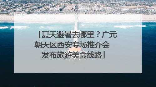 夏天避暑去哪里？广元朝天区西安专场推介会 发布旅游美食线路