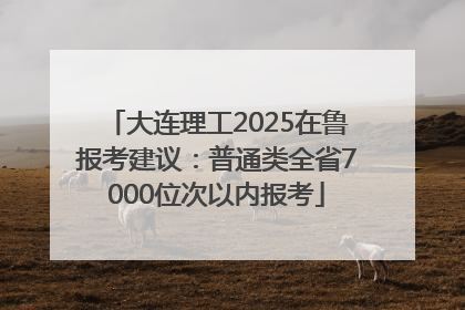 大连理工2025在鲁报考建议：普通类全省7000位次以内报考