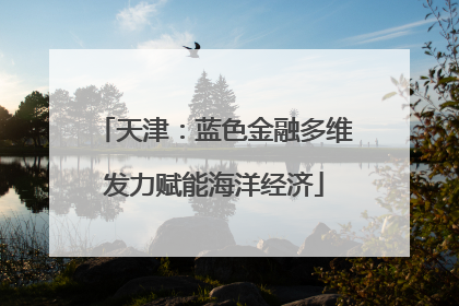 天津：蓝色金融多维发力赋能海洋经济