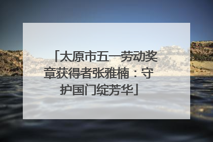 太原市五一劳动奖章获得者张雅楠：守护国门绽芳华