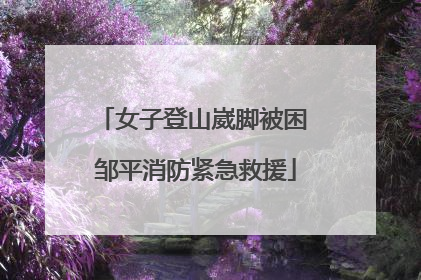 女子登山崴脚被困 邹平消防紧急救援