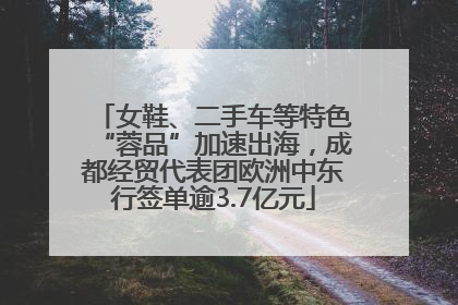 女鞋、二手车等特色“蓉品”加速出海，成都经贸代表团欧洲中东行签单逾3.7亿元