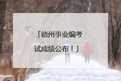 德州事业编考试成绩公布！