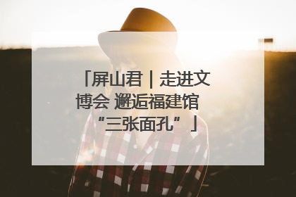 屏山君｜走进文博会 邂逅福建馆“三张面孔”
