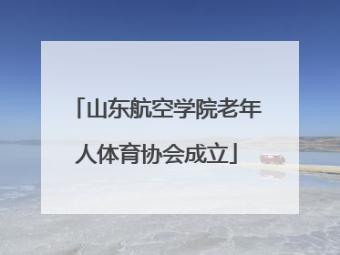 山东航空学院老年人体育协会成立