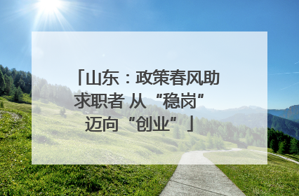 山东：政策春风助求职者 从“稳岗”迈向“创业”