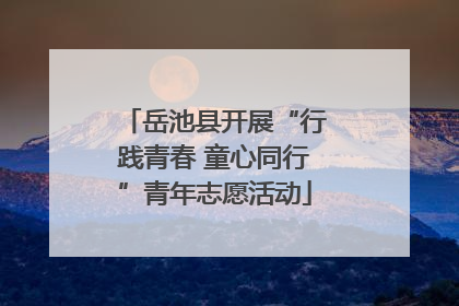 岳池县开展“行践青春 童心同行”青年志愿活动