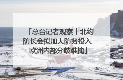 总台记者观察丨北约防长会拟加大防务投入 欧洲内部分歧难掩
