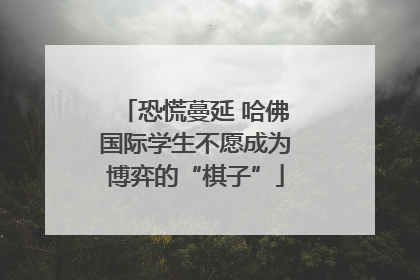 恐慌蔓延 哈佛国际学生不愿成为博弈的“棋子”