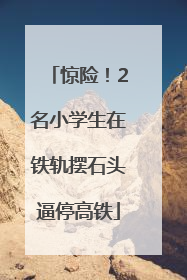 惊险！2名小学生在铁轨摆石头逼停高铁