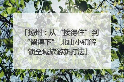 扬州：从“接得住”到“留得下” 北山小镇解锁全域旅游新打法