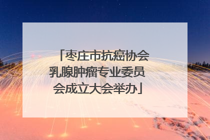 枣庄市抗癌协会乳腺肿瘤专业委员会成立大会举办