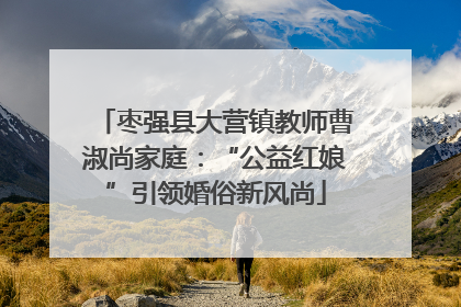 枣强县大营镇教师曹淑尚家庭：“公益红娘”引领婚俗新风尚