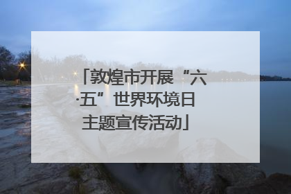 敦煌市开展“六·五”世界环境日主题宣传活动