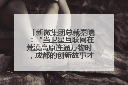 新微集团总裁秦曦：“当卫星互联网在荒漠高原连通万物时，成都的创新故事才真正开始”