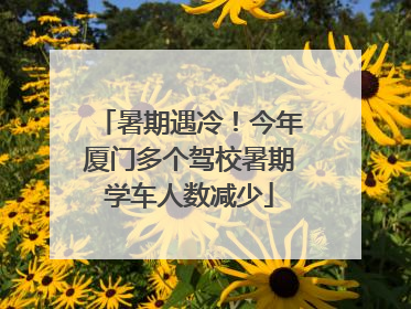 暑期遇冷！今年厦门多个驾校暑期学车人数减少
