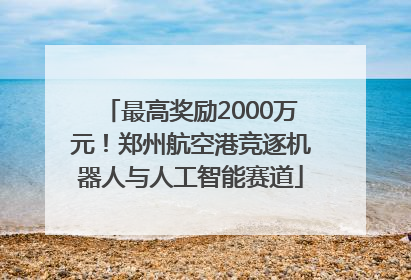 最高奖励2000万元！郑州航空港竞逐机器人与人工智能赛道