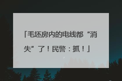 毛坯房内的电线都“消失”了！民警：抓！