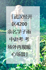 武汉经开区4200余名学子雨中赴考 考场外再现暖心场景