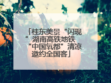 桂东美景“闪现”湖南高铁地铁 “中国氧都”清凉邀约全国客