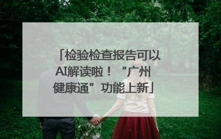 检验检查报告可以AI解读啦！“广州健康通”功能上新