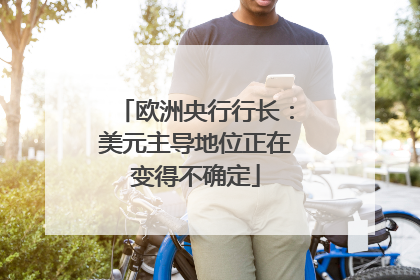 欧洲央行行长：美元主导地位正在变得不确定