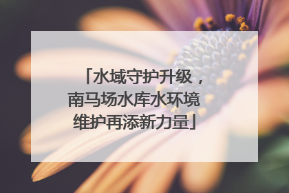 水域守护升级，南马场水库水环境维护再添新力量