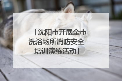 沈阳市开展全市洗浴场所消防安全培训演练活动
