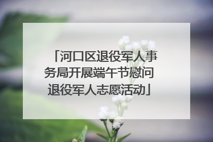 河口区退役军人事务局开展端午节慰问退役军人志愿活动