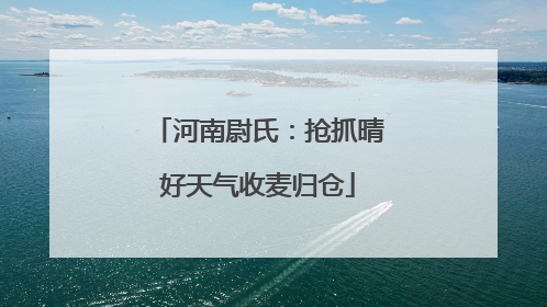 河南尉氏：抢抓晴好天气收麦归仓