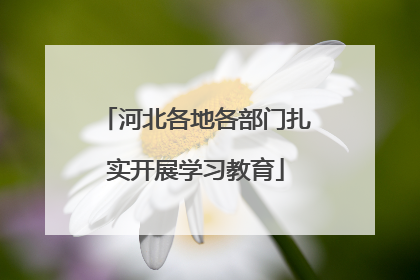河北各地各部门扎实开展学习教育