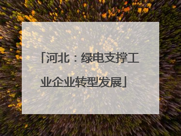 河北：绿电支撑工业企业转型发展