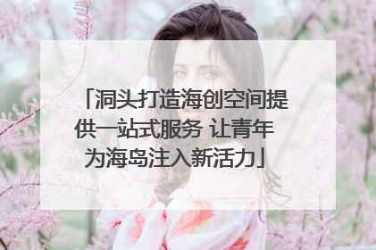洞头打造海创空间提供一站式服务 让青年为海岛注入新活力