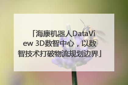 海康机器人DataView 3D数智中心，以数智技术打破物流规划边界