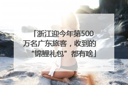 浙江迎今年第500万名广东旅客，收到的“锦鲤礼包”都有啥