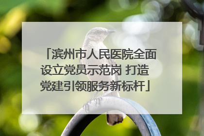 滨州市人民医院全面设立党员示范岗 打造党建引领服务新标杆