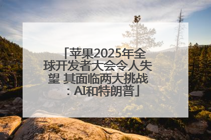 苹果2025年全球开发者大会令人失望 其面临两大挑战：AI和特朗普