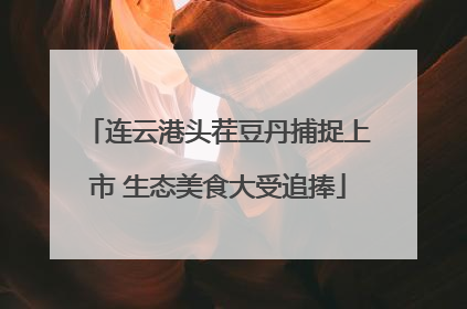 连云港头茬豆丹捕捉上市 生态美食大受追捧