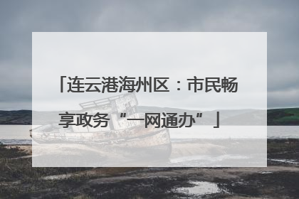 连云港海州区：市民畅享政务“一网通办”