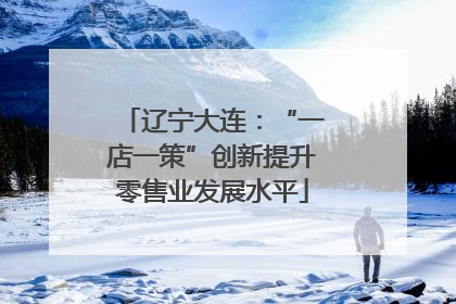 辽宁大连：“一店一策”创新提升零售业发展水平