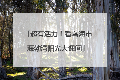超有活力！看乌海市海勃湾阳光大课间