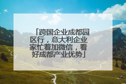 跨国企业成都园区行，意大利企业家忙着加微信，看好成都产业优势