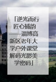 逆光而行 匠心捕韵——淄博高新区老年大学户外课堂解码光影美学密码
