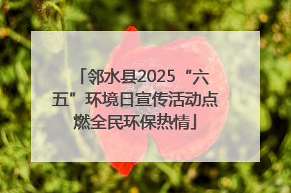 邻水县2025“六五”环境日宣传活动点燃全民环保热情